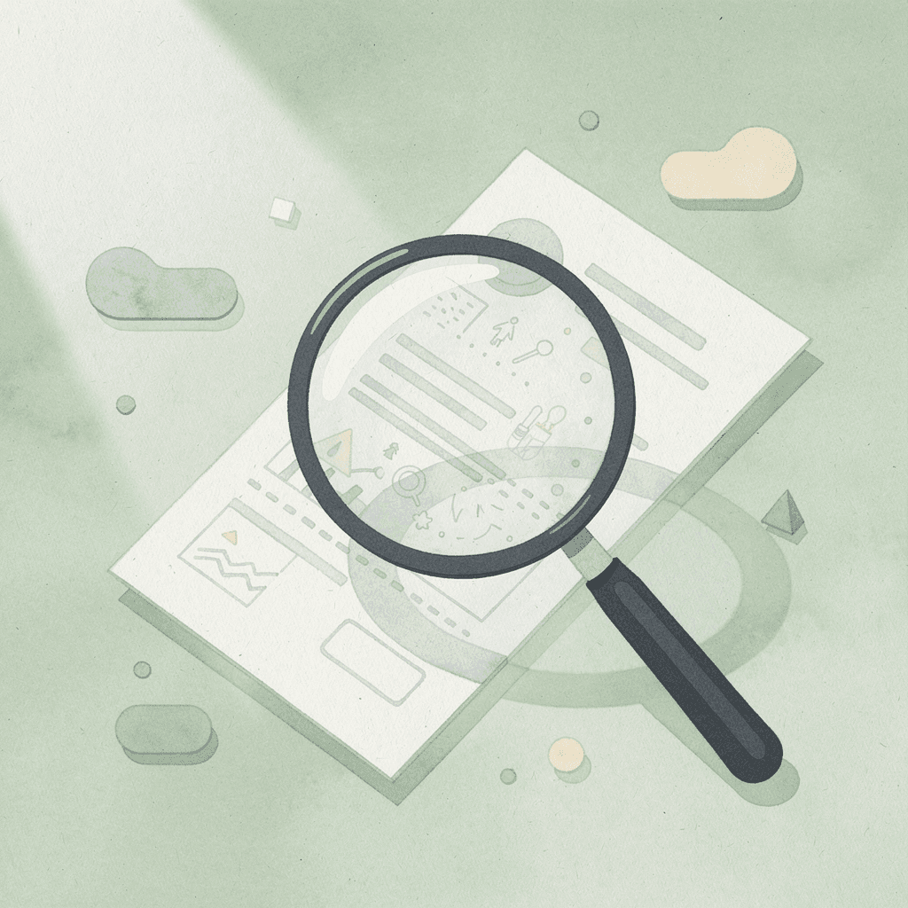 Magnifying glass examining a credit card statement to reveal hidden costs