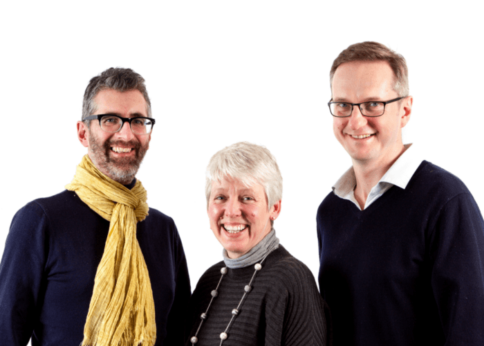  Founders of Vistalworks, from left to right: Stephen Budd, Vicky Brock and Alan Murray 