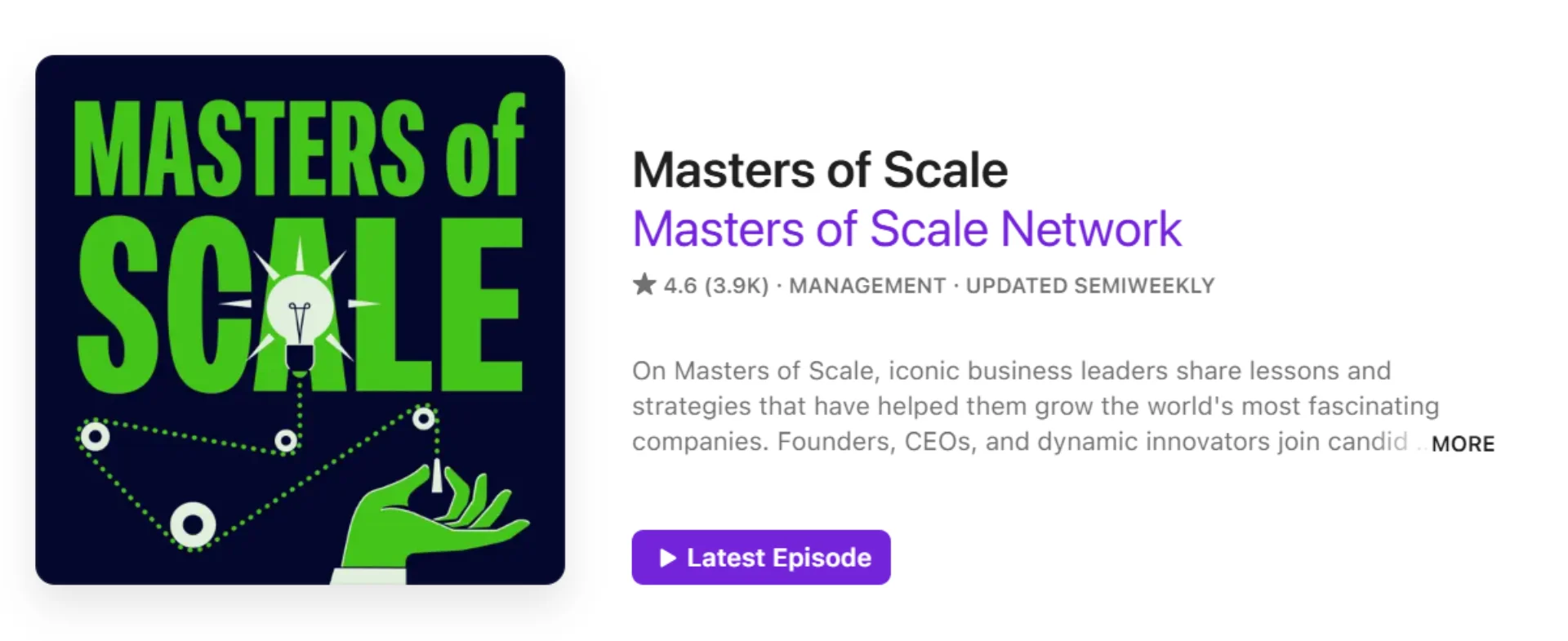 Masters of Scale