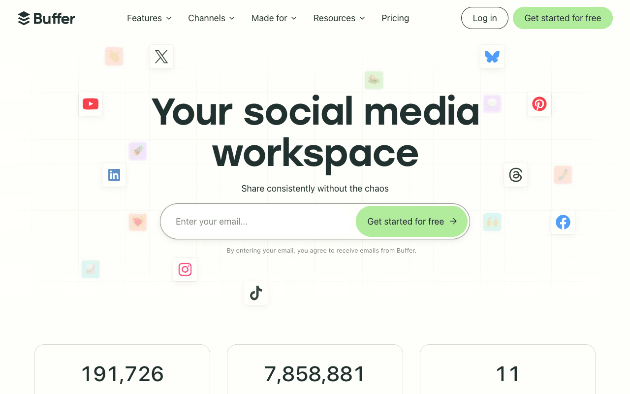 Buffer екранна снимка