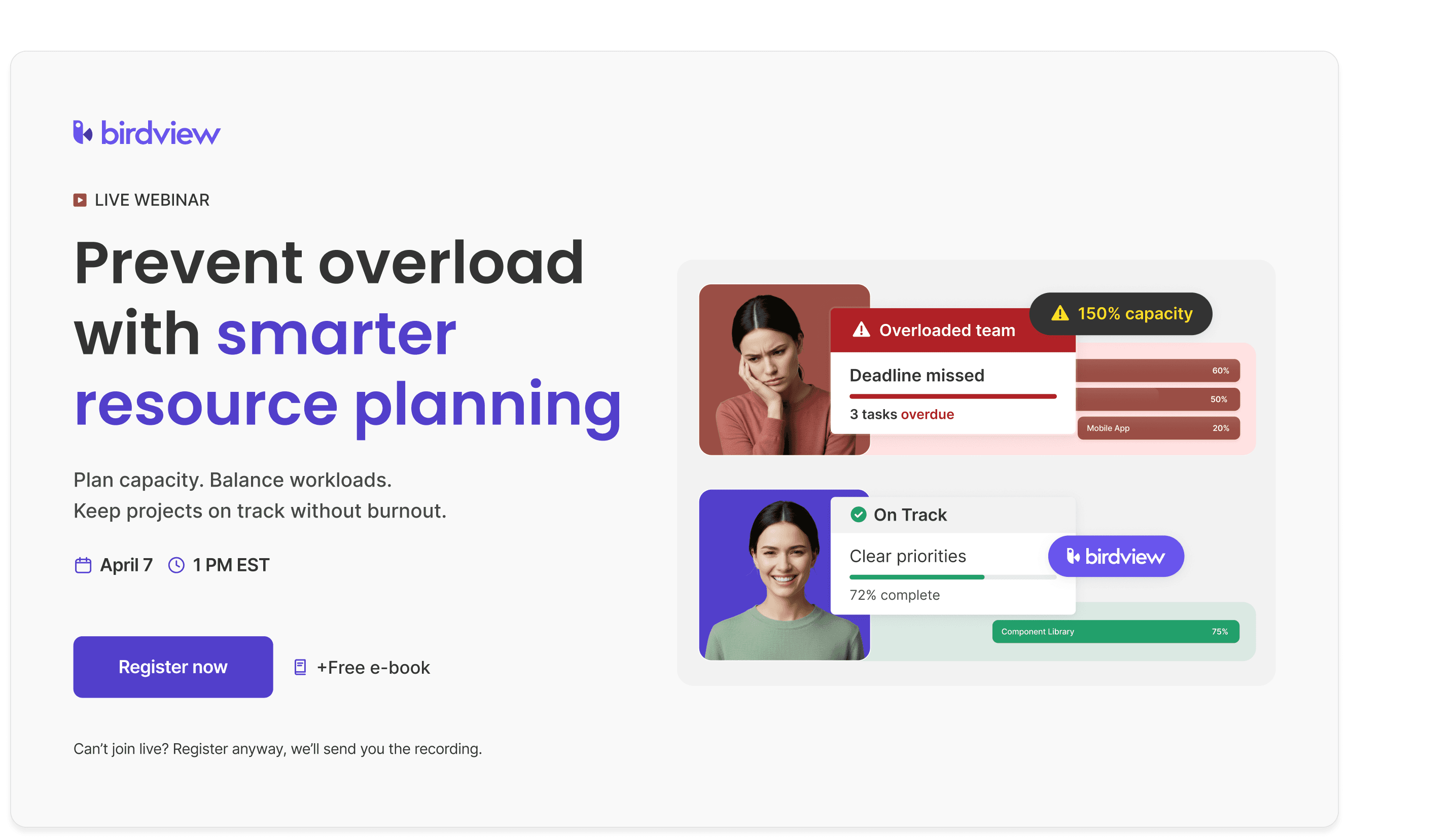 Tablet showing Bloomy UI