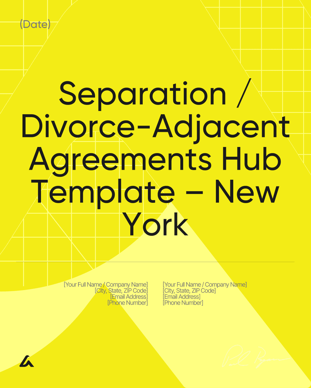 Separation / Divorce-Adjacent Agreements Hub Template – New York