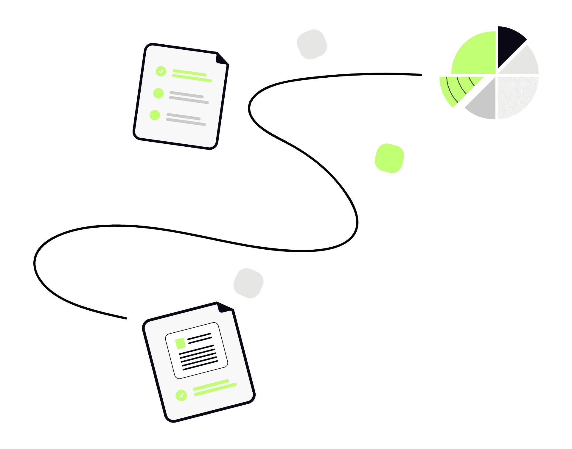 Illustrazione di un flusso che collega più contatti a un’unica opportunità CRM
