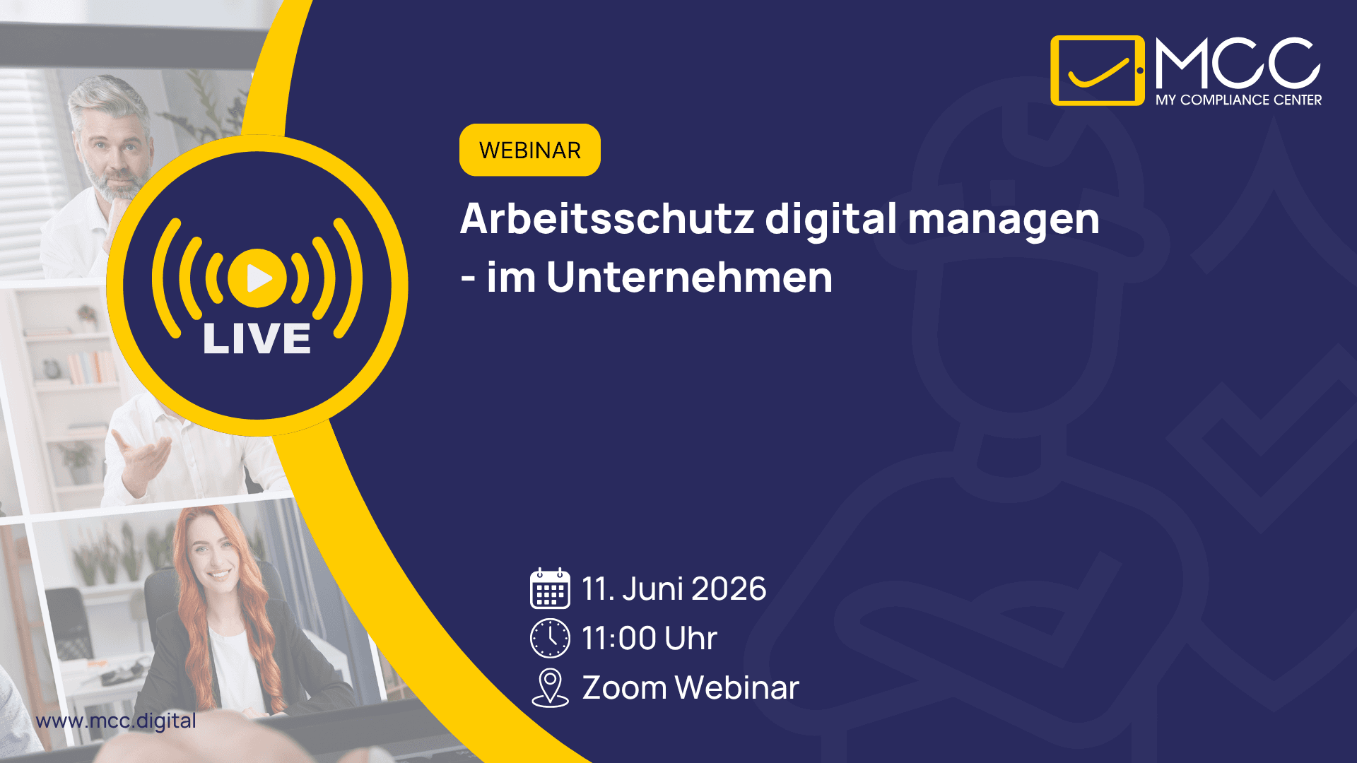 Live-Webinar: Arbeitsschutz digital managen für Unternehmen