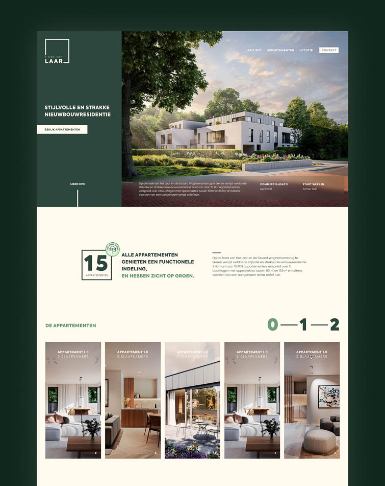 Website & design 'T hof van Laar (Immo)
