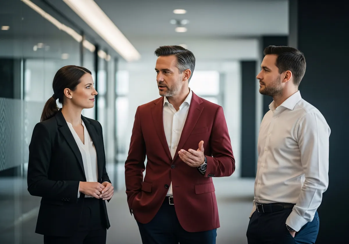 Office Discussion Scen