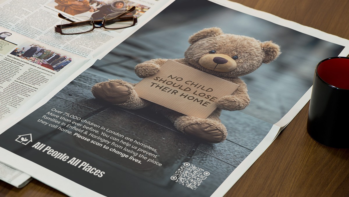 Close up of clothes stuck to a billboard