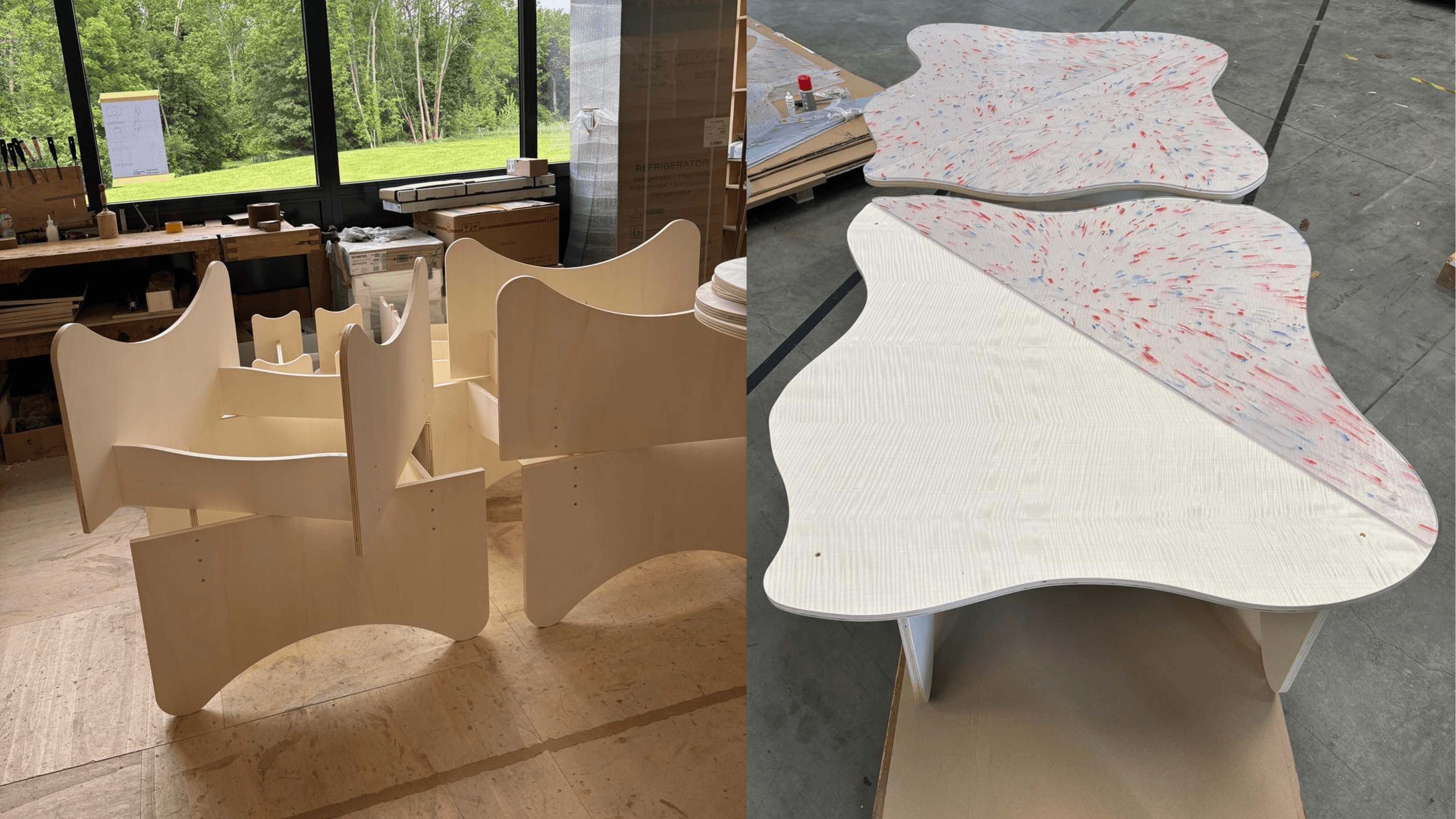 Workshop Büroräume neu gestaltenndlines whitboard mit Raum