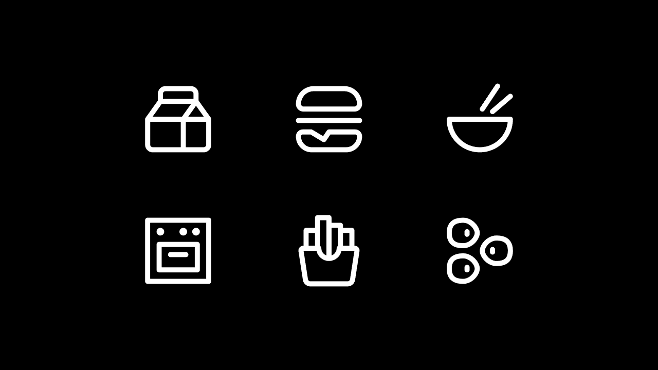 Core Line Food Icon Set