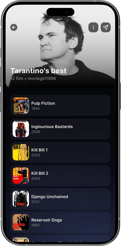 Flickhunt user created movie collections