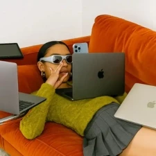 Woman working from home 