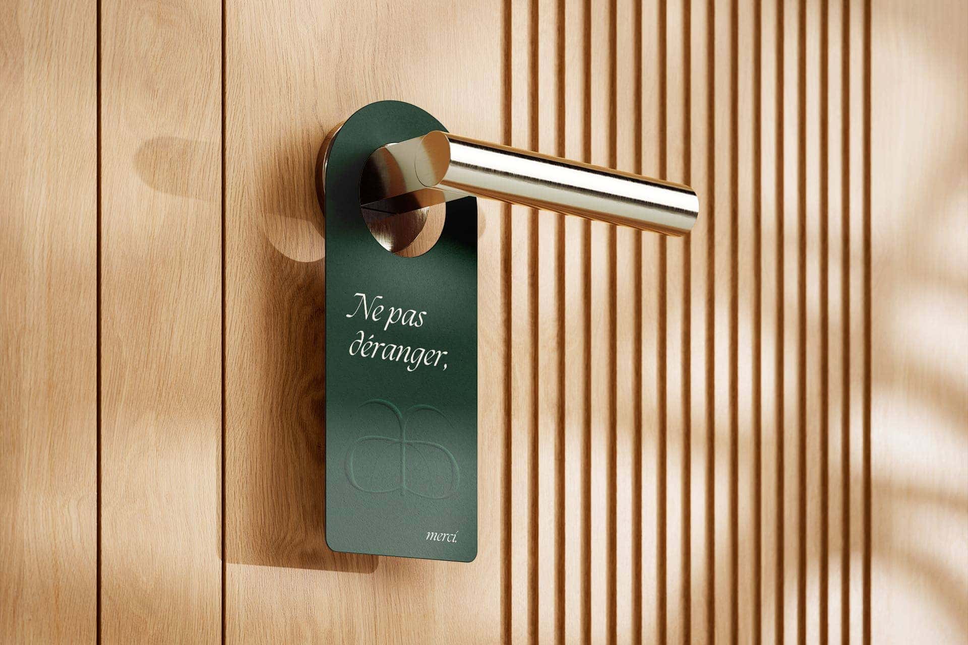 Accroche porte "ne pas déranger", aux couleurs de La Passegiata