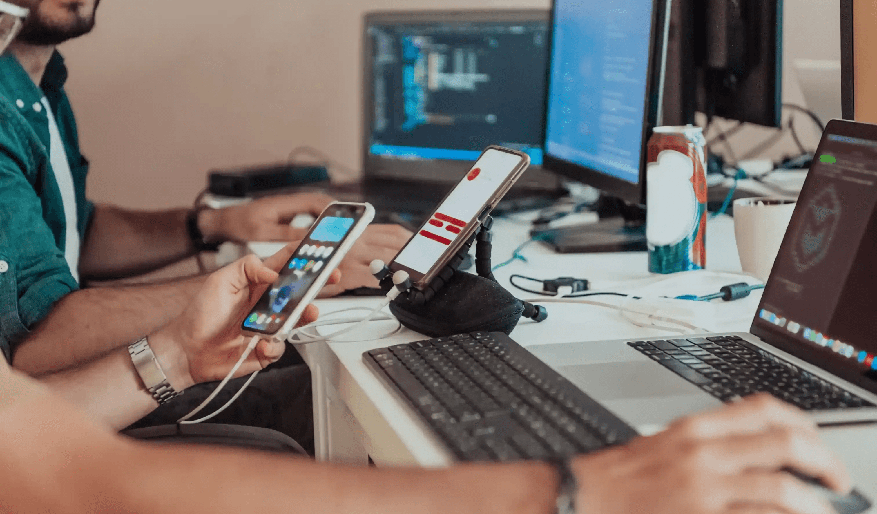  Developers working on software and apps - Best Place to Hire Mobile App Developers