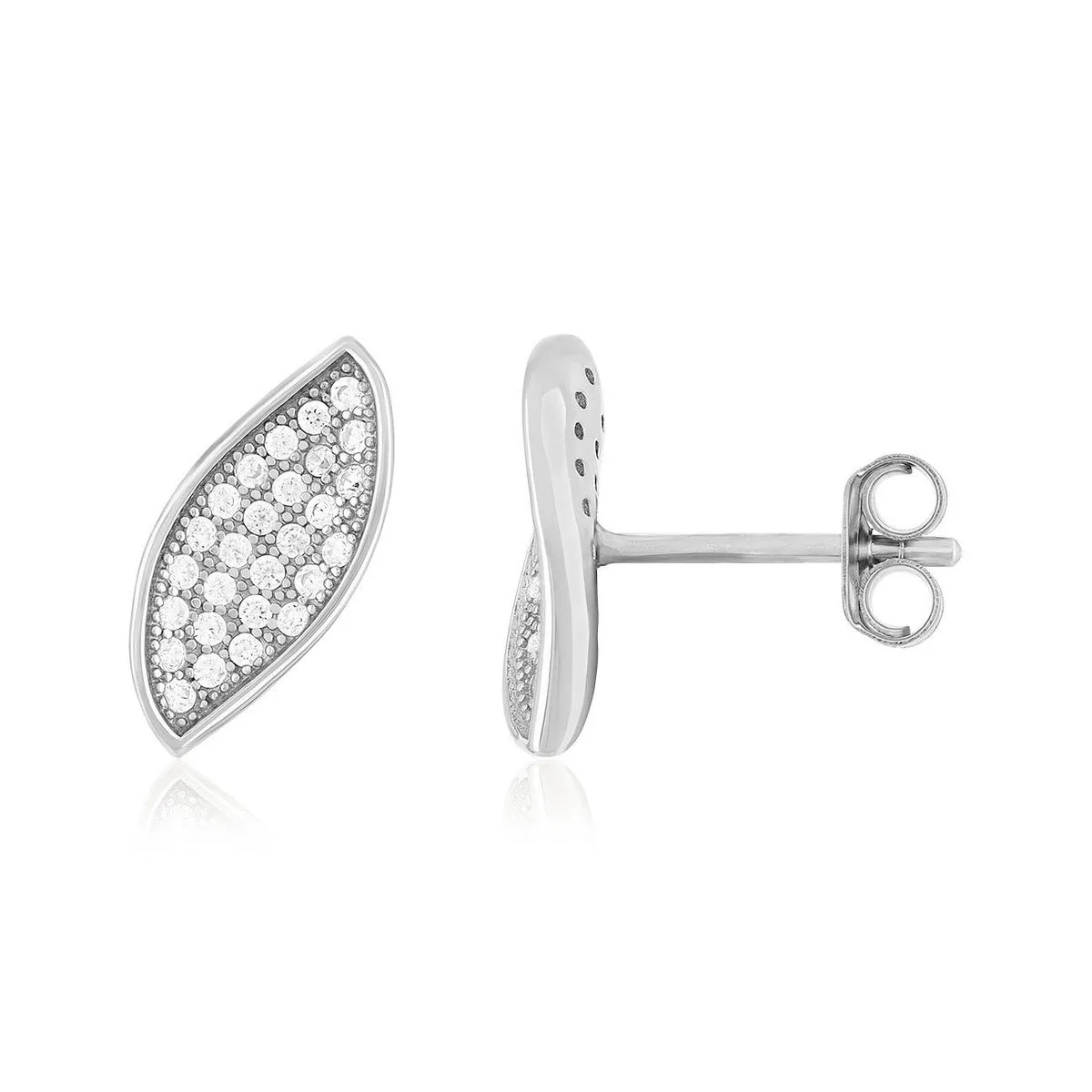 Boucles d'oreilles en argent 925 sertie d'oxydes de zirconium