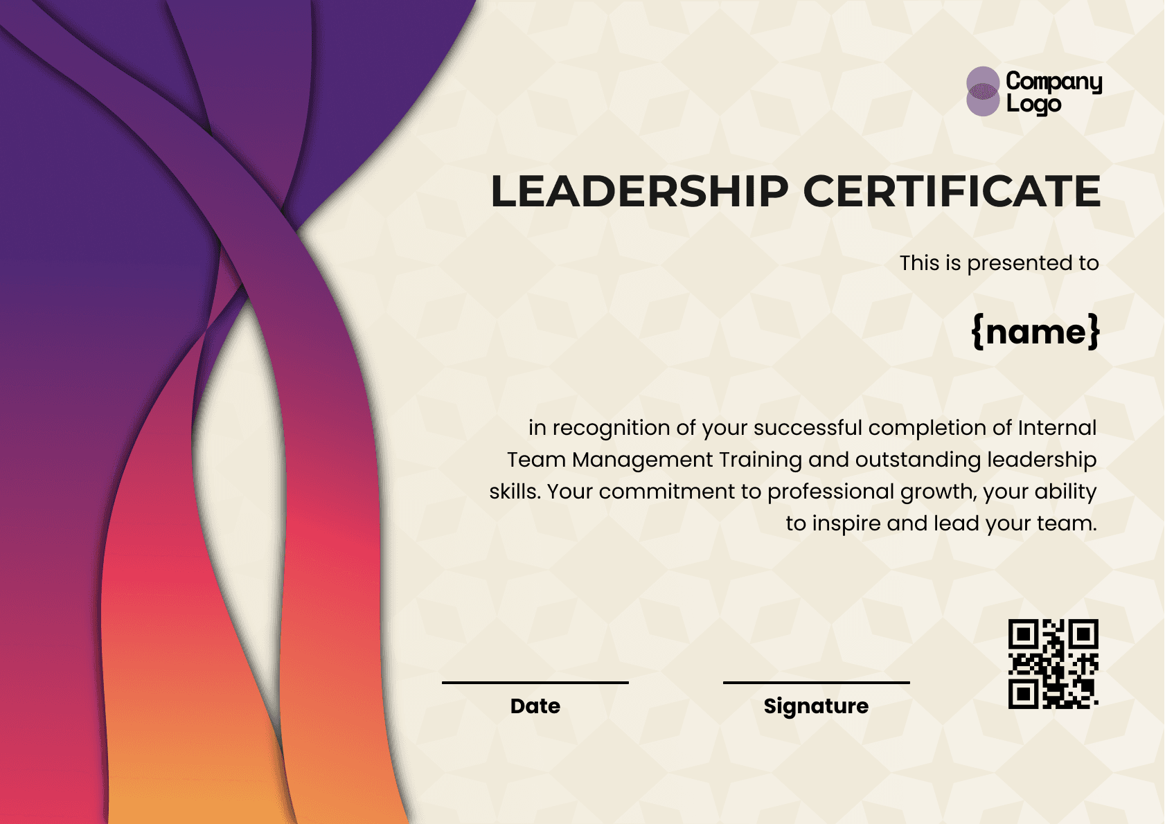 Wauld - Professional and attractive green recognition badge template