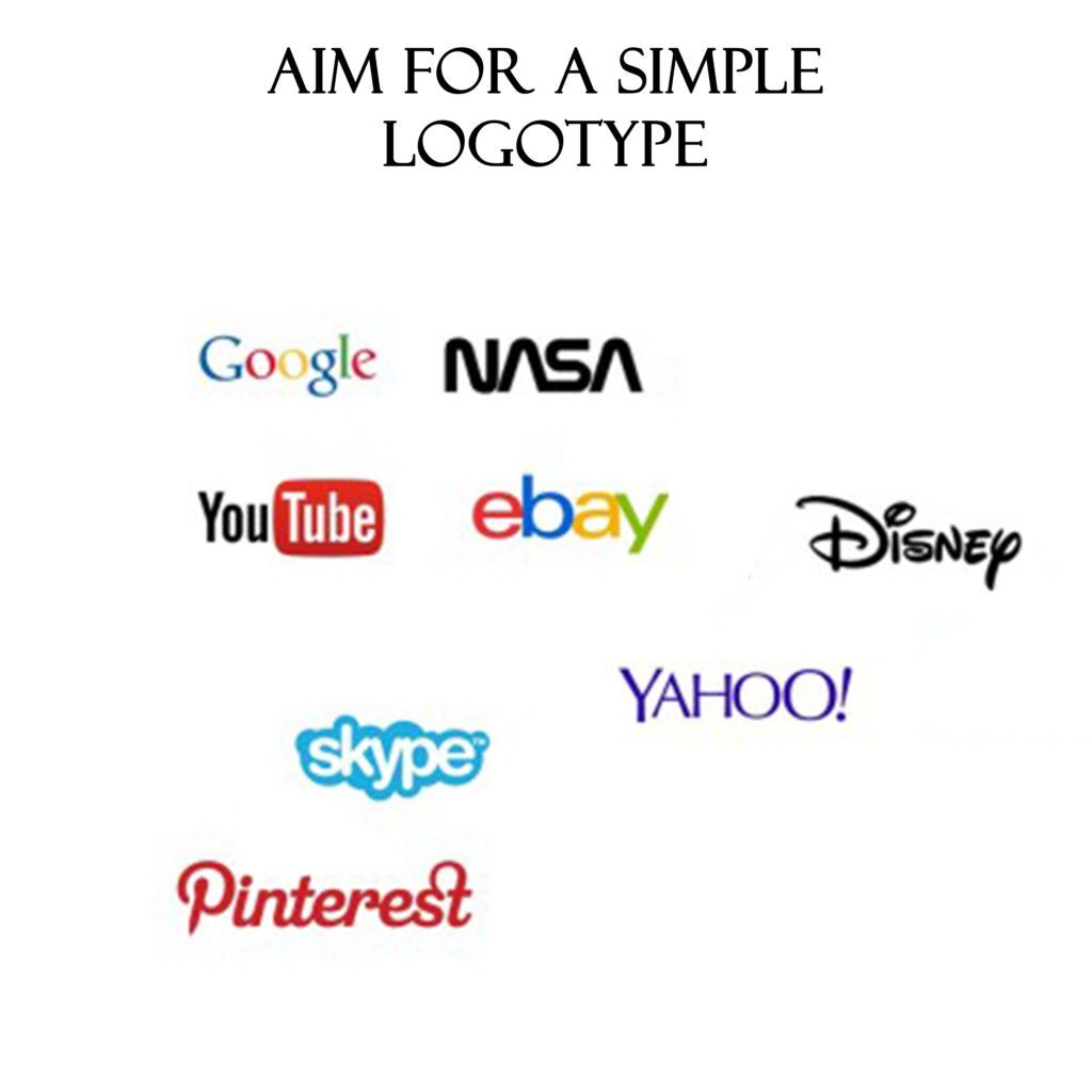 Aim for a simple logotype