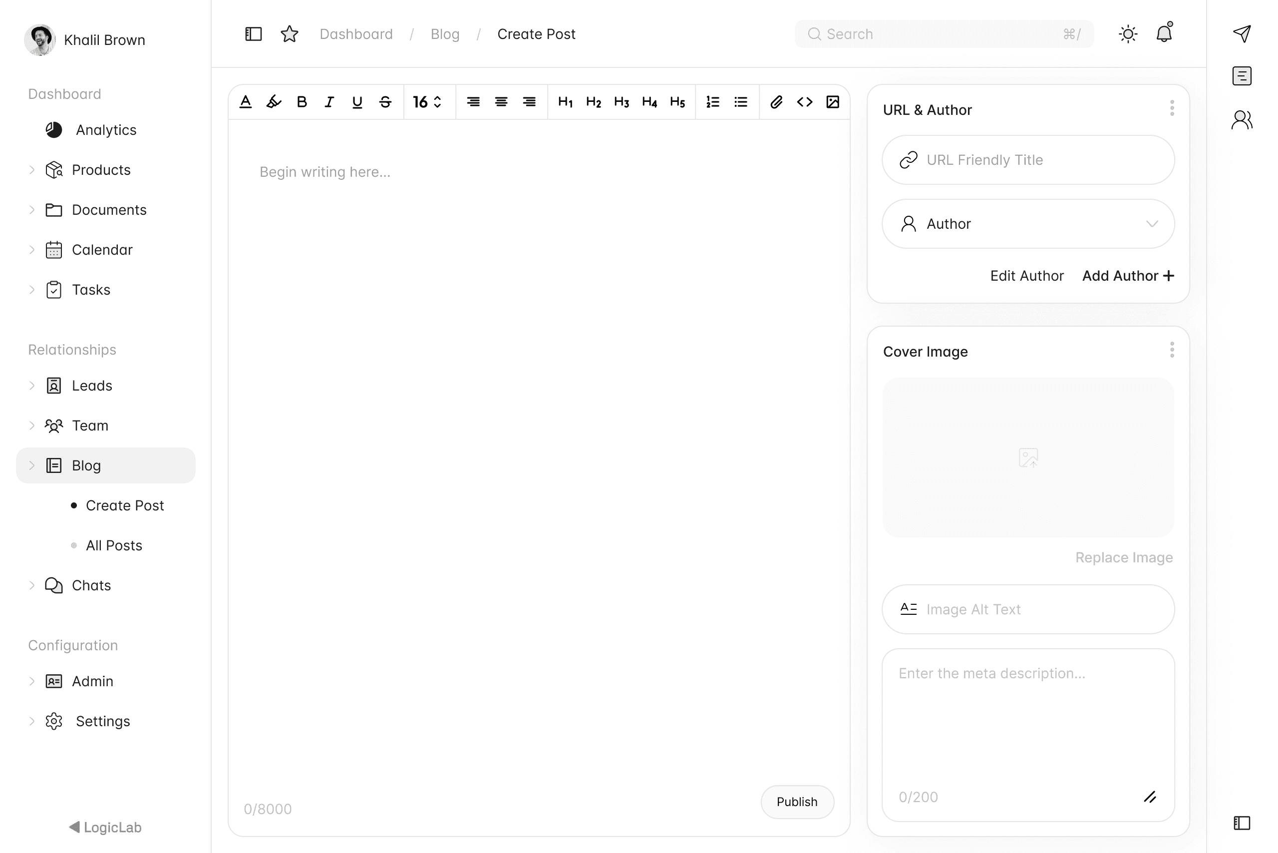 software dashboard image