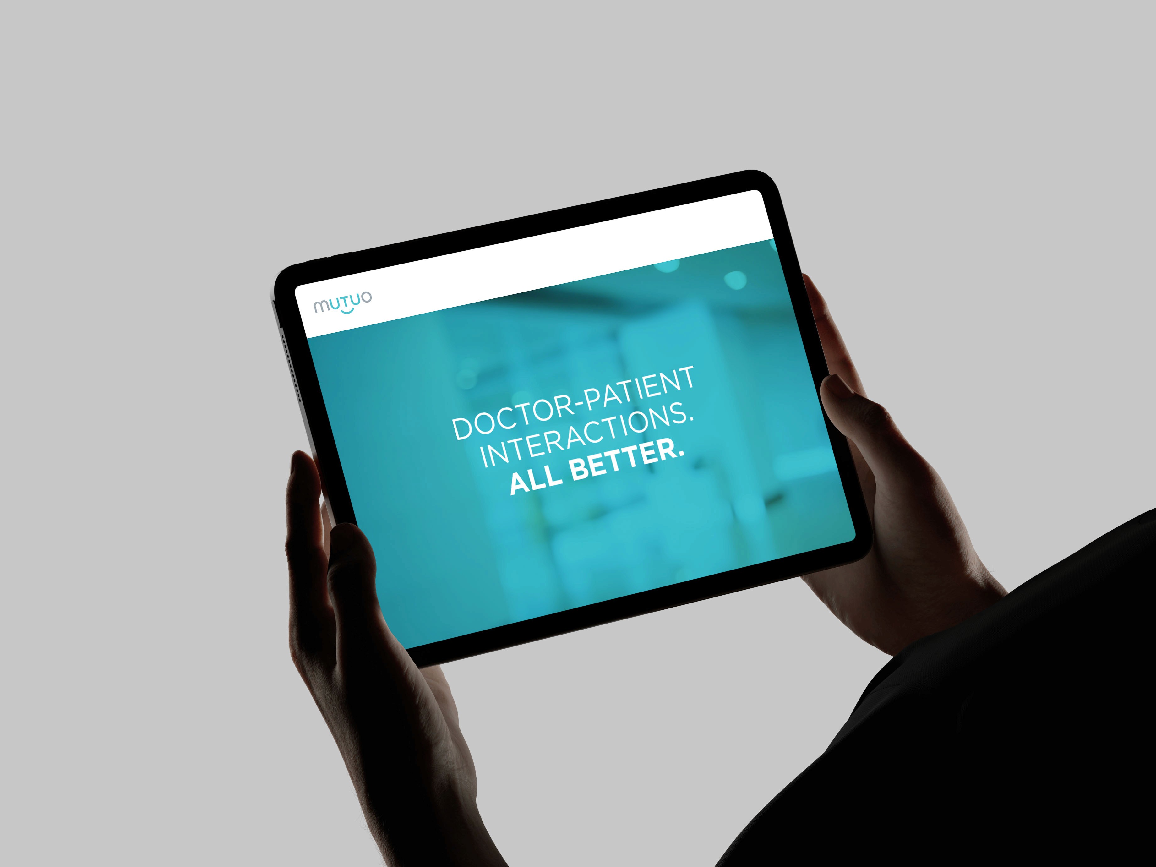 Mutuo Health website on a tablet