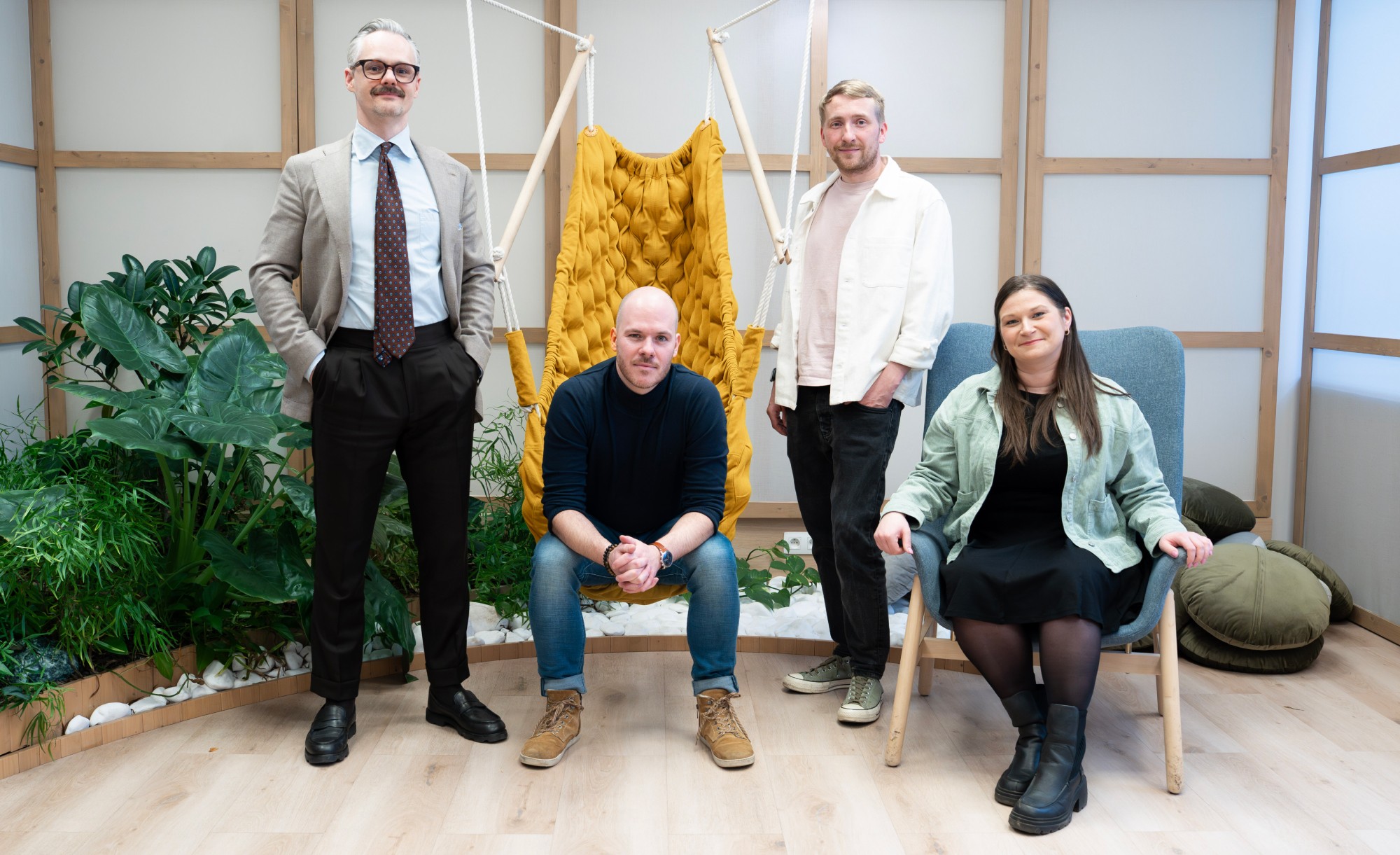 Photo of the Applifting C-team members: CEO, CTO, COO, and CFO.