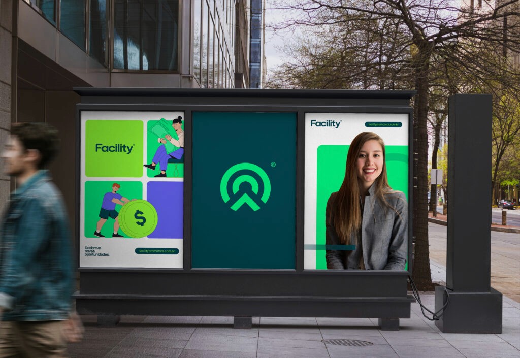 Exemplo de uma aplicação do Rebranding Facility em uma rua