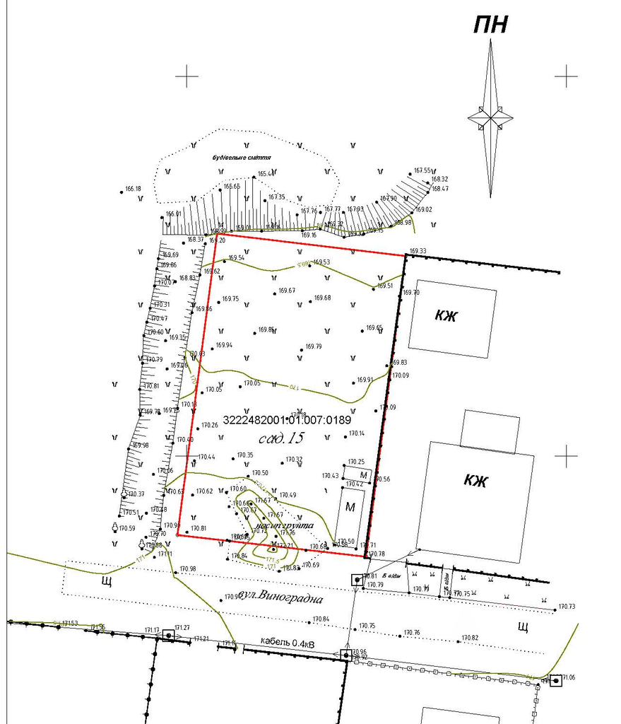 Приклад топографічної зйомки М1:500 для проектування