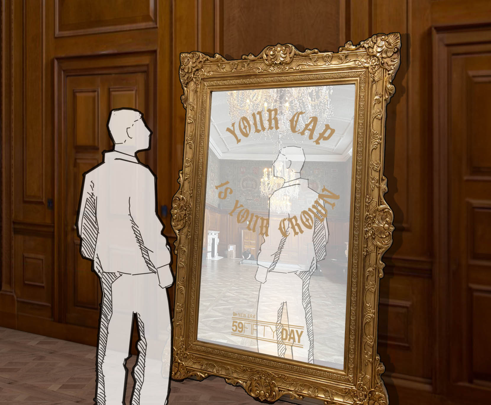 mock up branded mirror