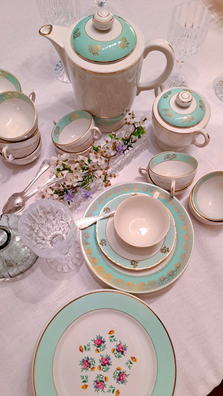 Image d'une disposition de table avec thème vert.