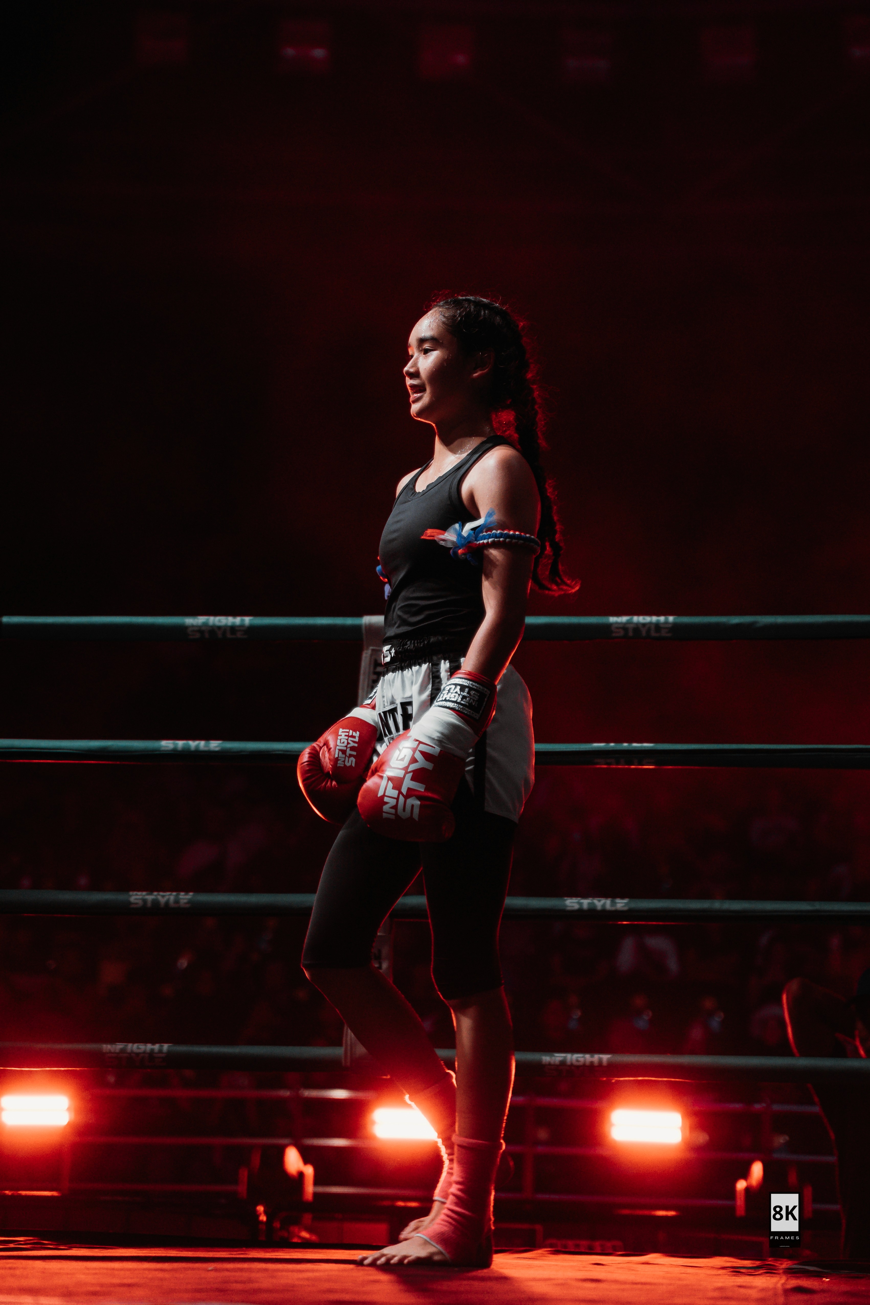 a woman with flowers