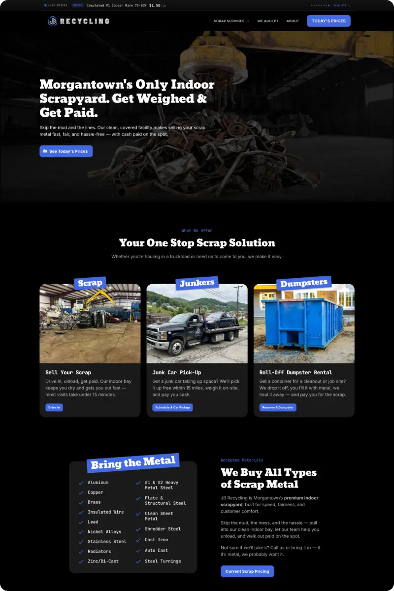 JB Recycling Homepage