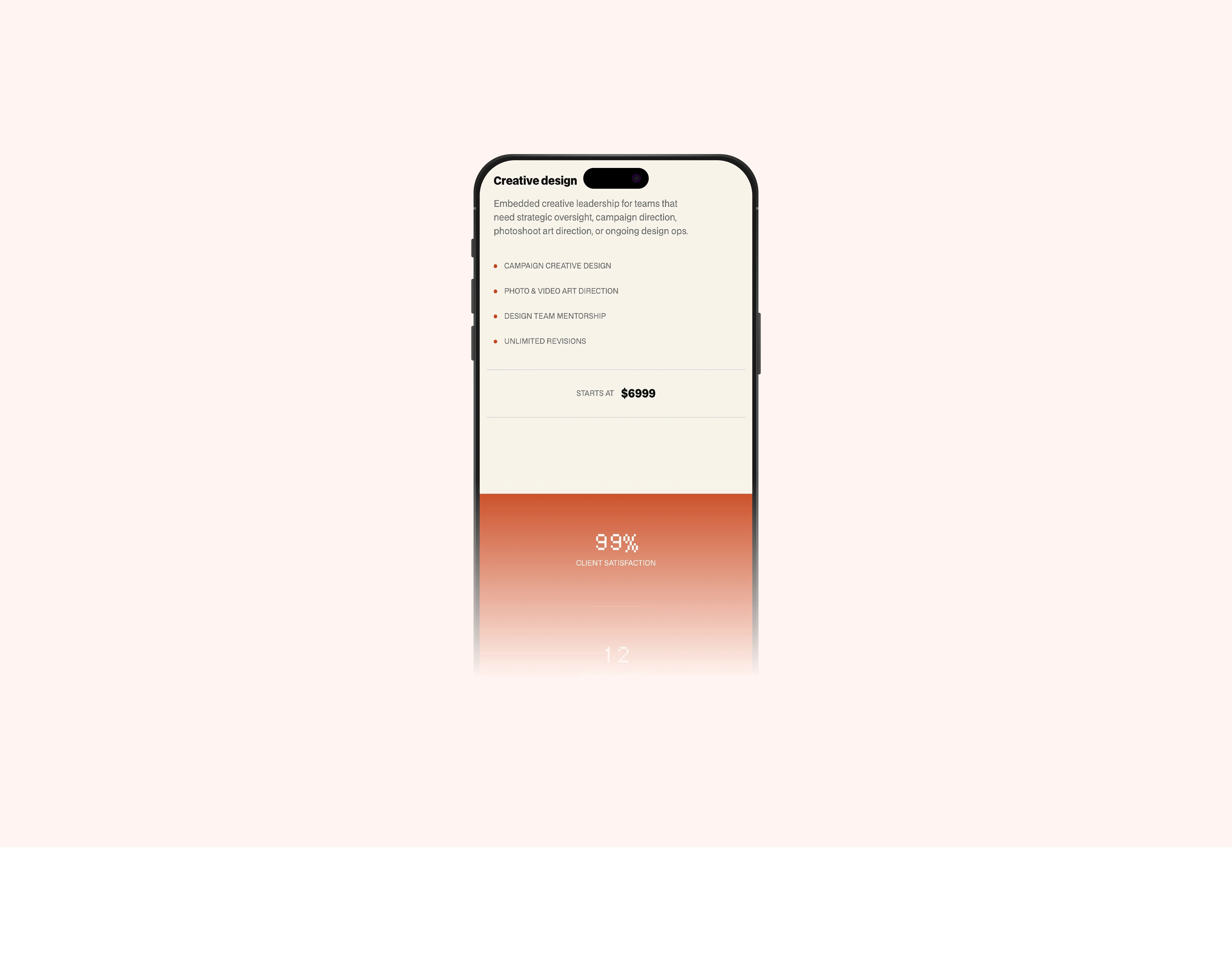 marktick, a framer dark themed website template main page highlights mock of mobile version