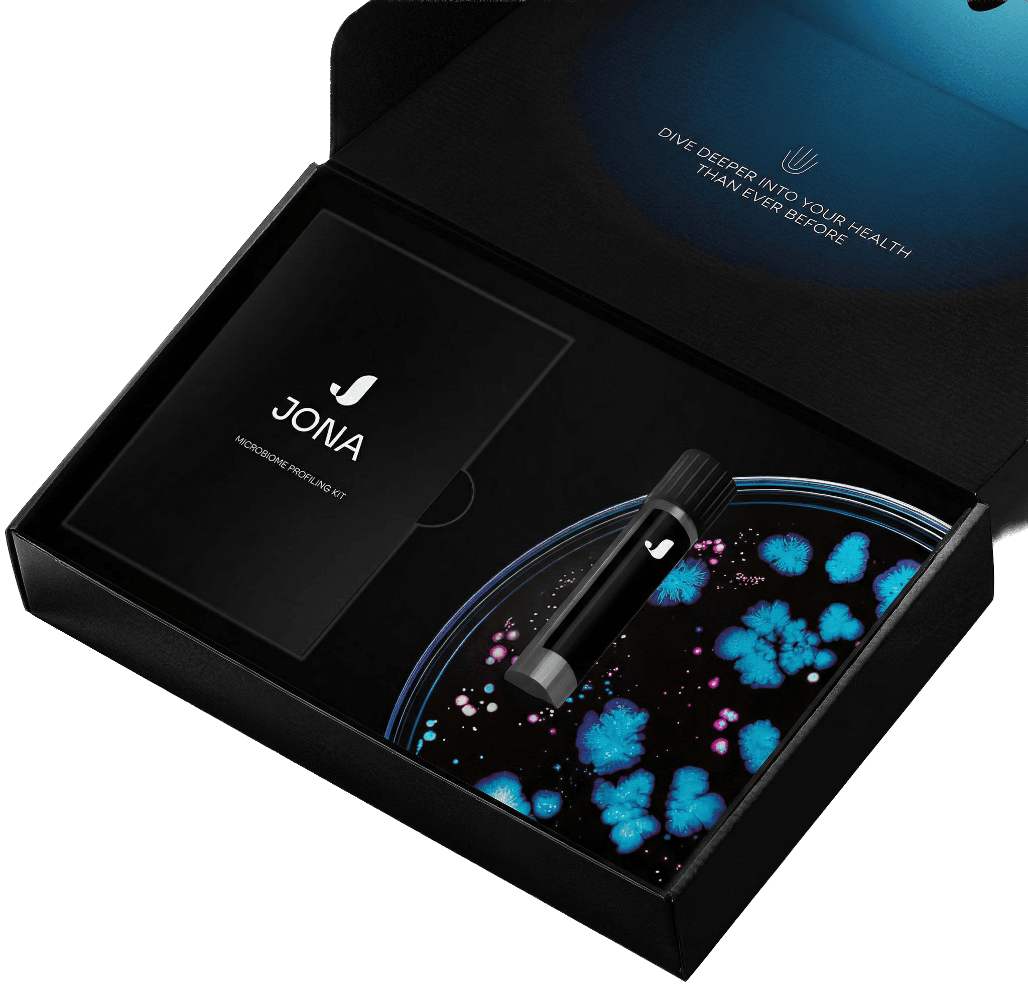 Le kit d'analyse métagénomique du microbiote Jona, recommandé par l'experte Andréanne Martin pour une étude précise de la santé intestinale.