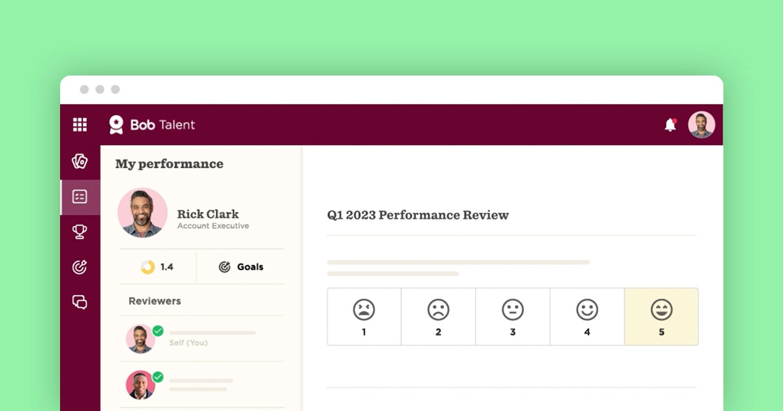 Example of Hi Bob plaform and dashboard