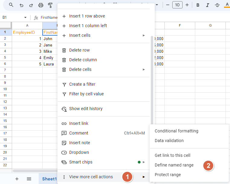 Choose "View more Cell Actions"