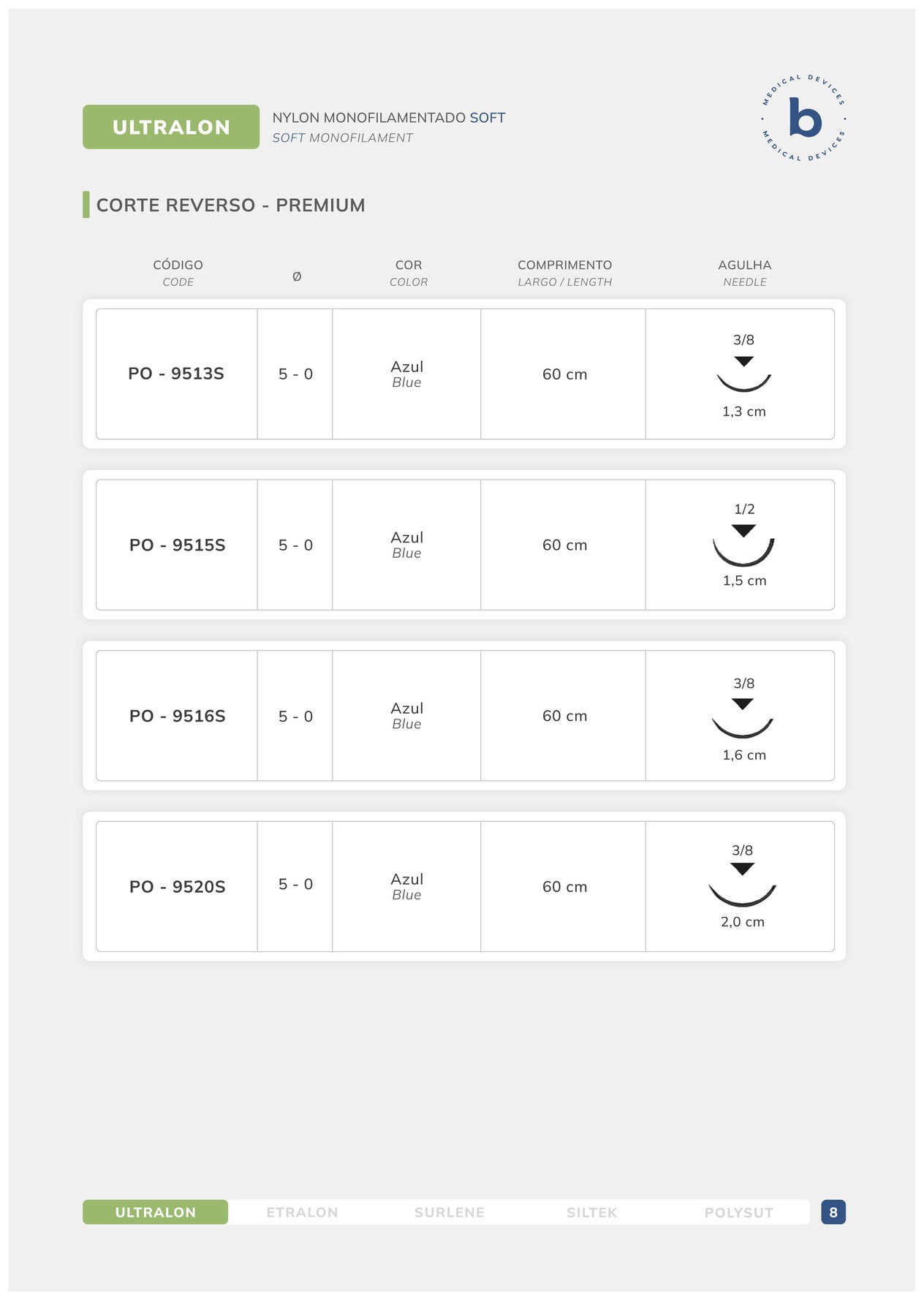 Catálogo técnico Sutura Ultralon