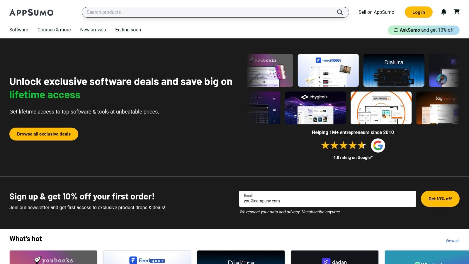 AppSumo (deals marketplace for creator software)