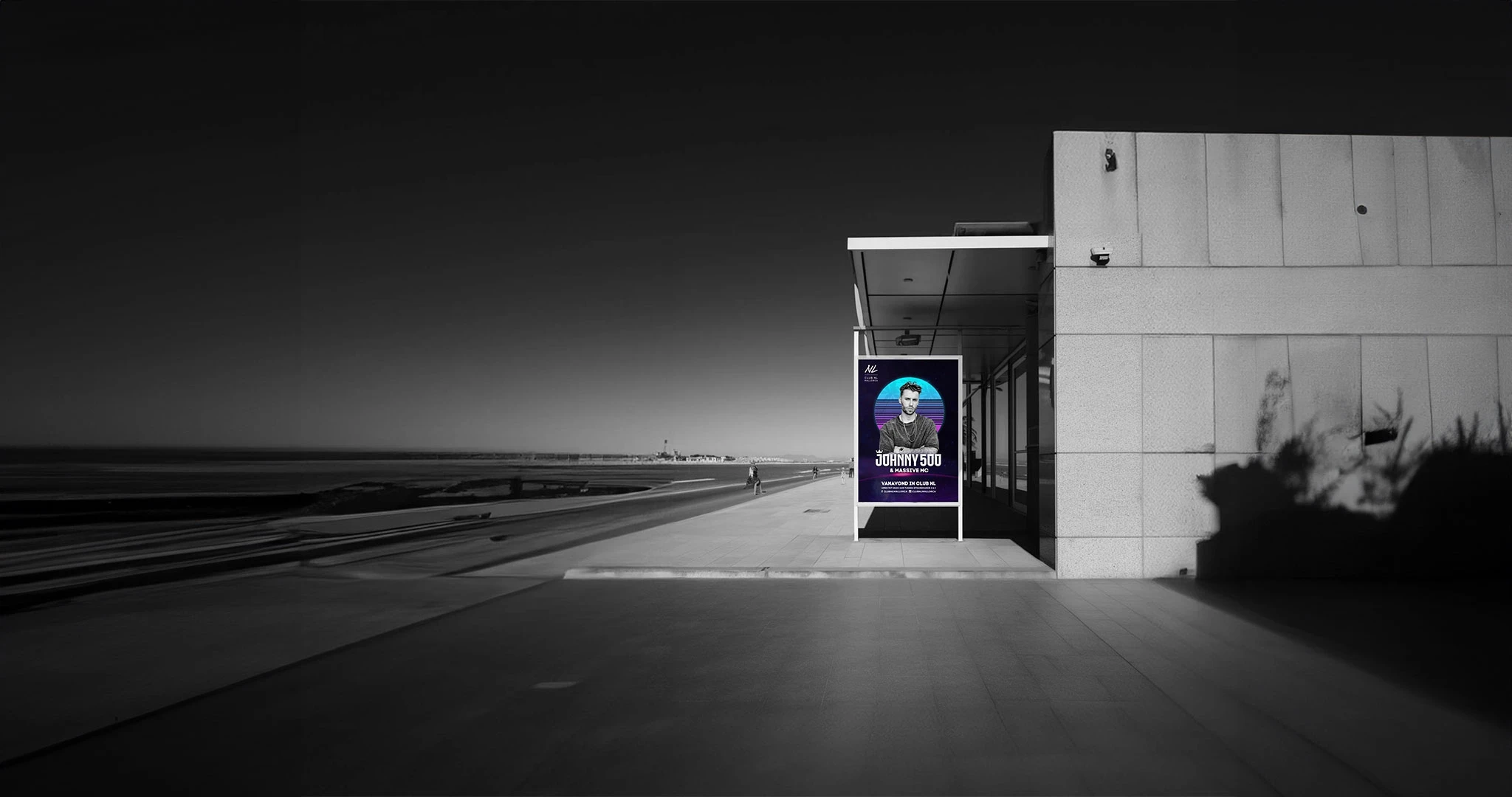 Abri poster design Club NL Mallorca. Artist Johnny 500.