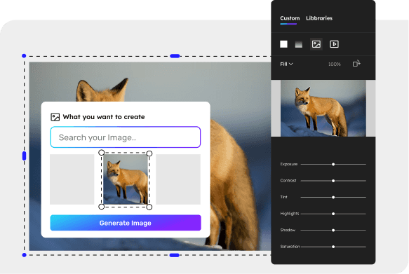 Design image along with tab