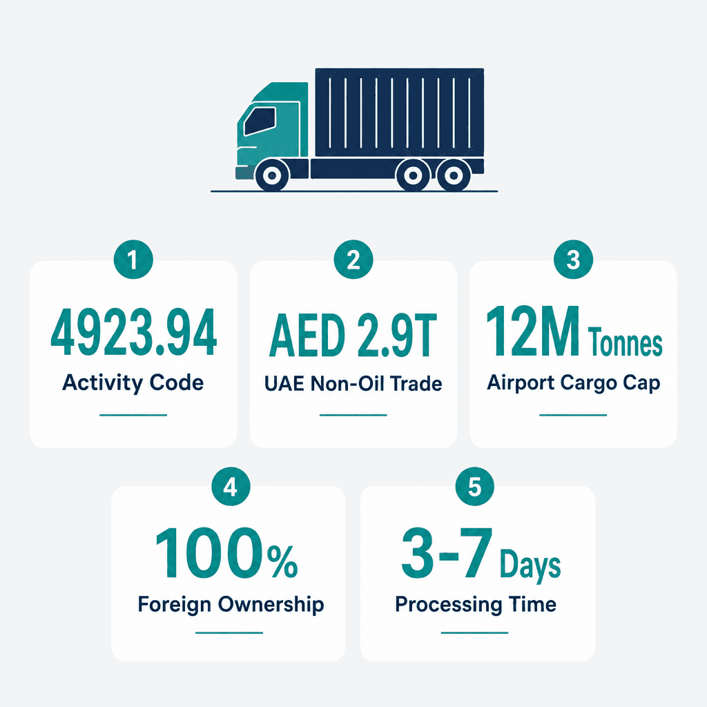 Infographic: Open Market Freight Transport Business License in Dubai