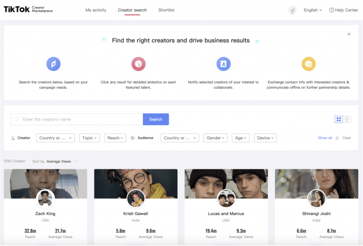 TikTok Creator Marketplace