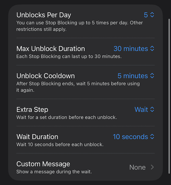 Unblock Limit settings in Refocus