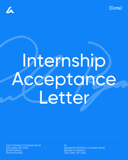Internship Acceptance Letter