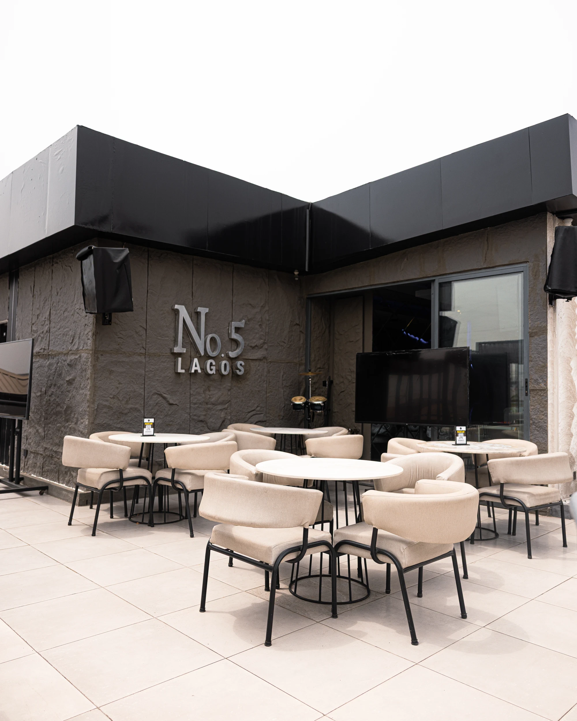 Elegant daytime rooftop ambiance of NO.5 Lounge & Restaurant
