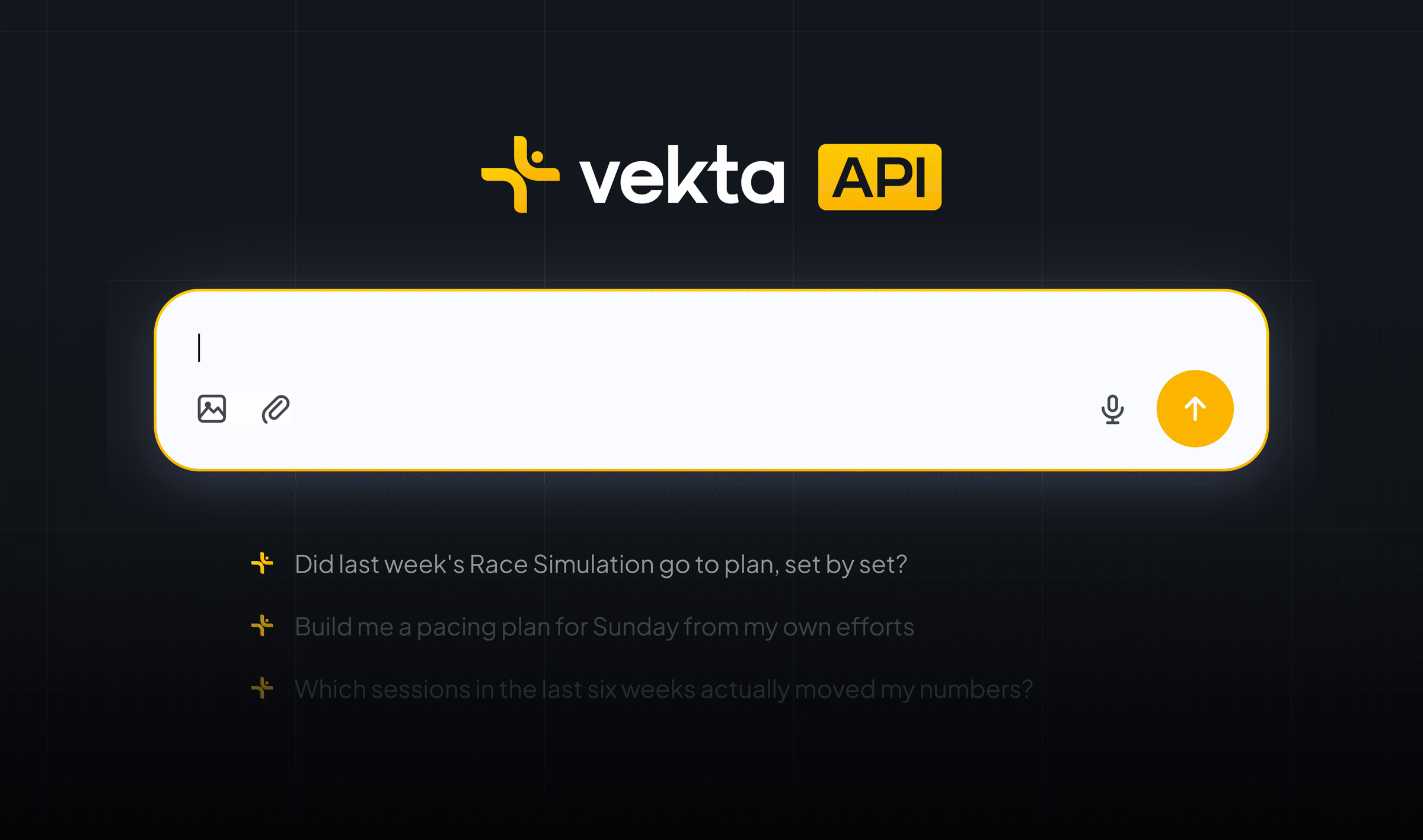 Build me a six-week block review typed into the Vekta API, code runs, and a Training Response Report appears with verdict, daily volume and HRV