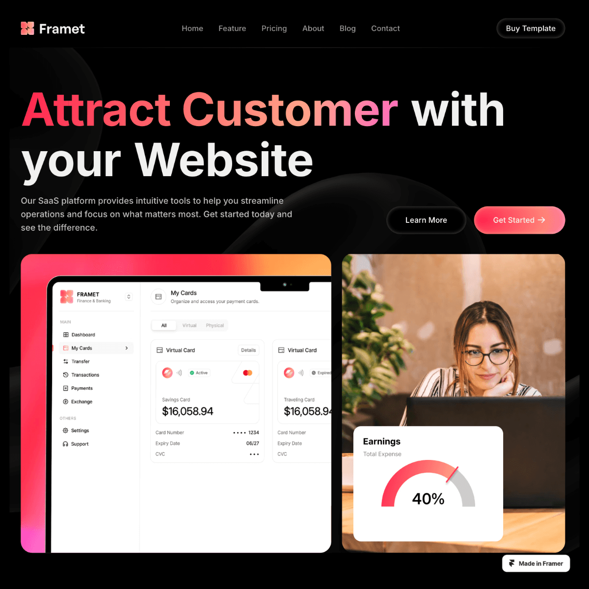 Framet saas template