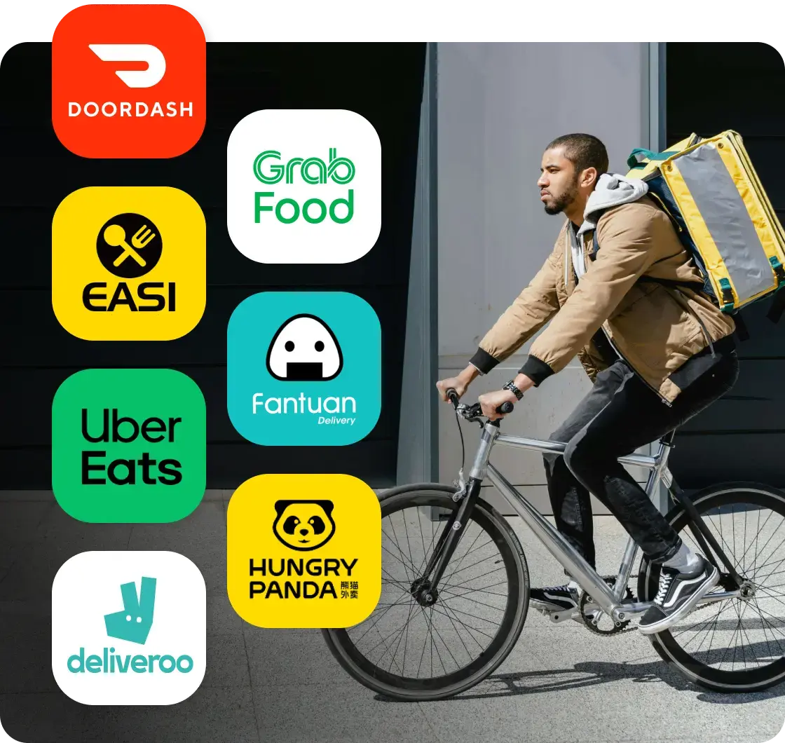 third parties integration between orderup with doordash grabfood easi ubereats and others