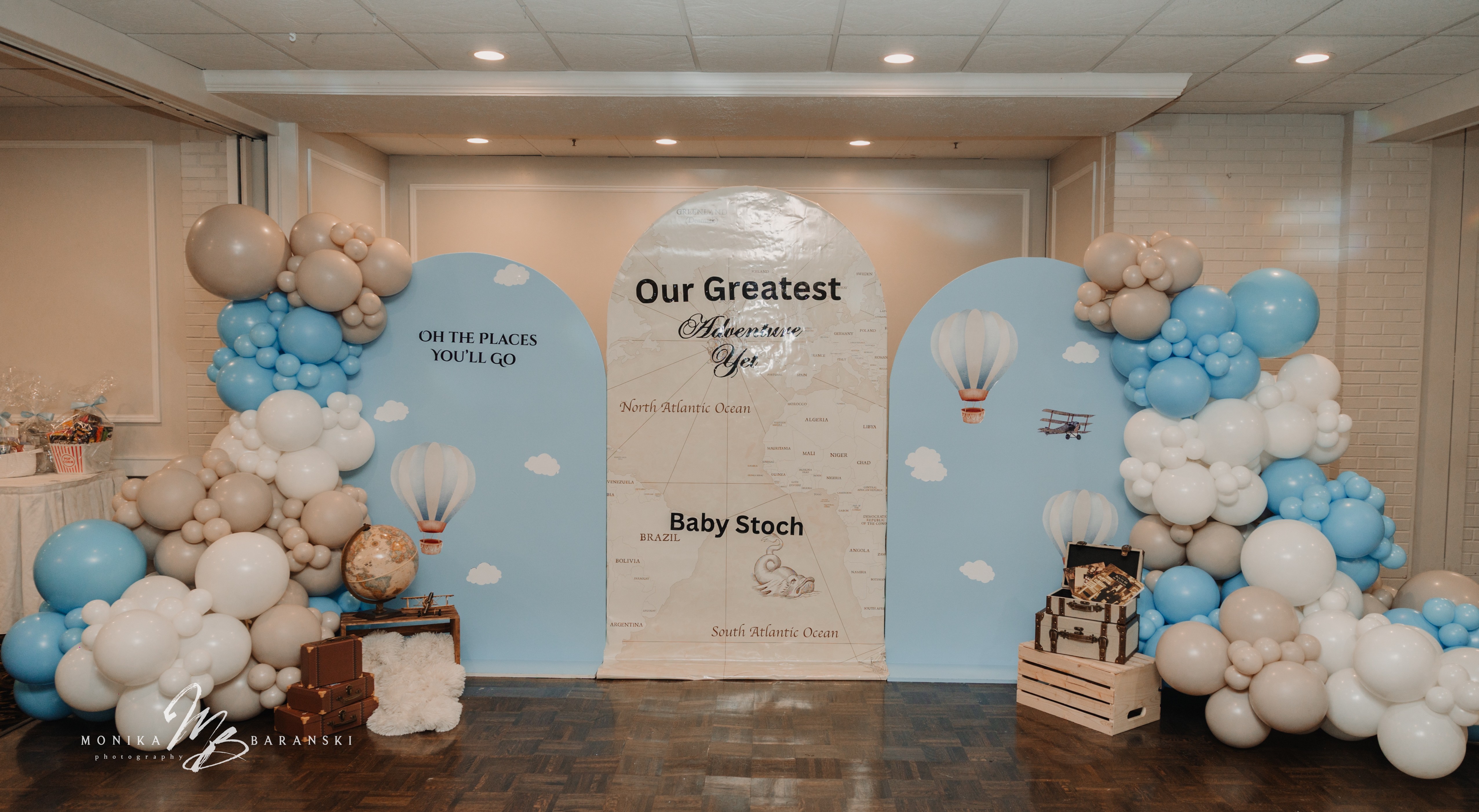 Custom balloon backdrop installation
