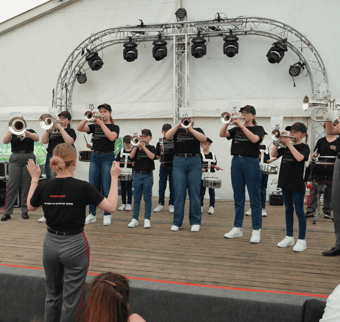 Die (K)Leinegarde bei einem Konzert an Schützenfest