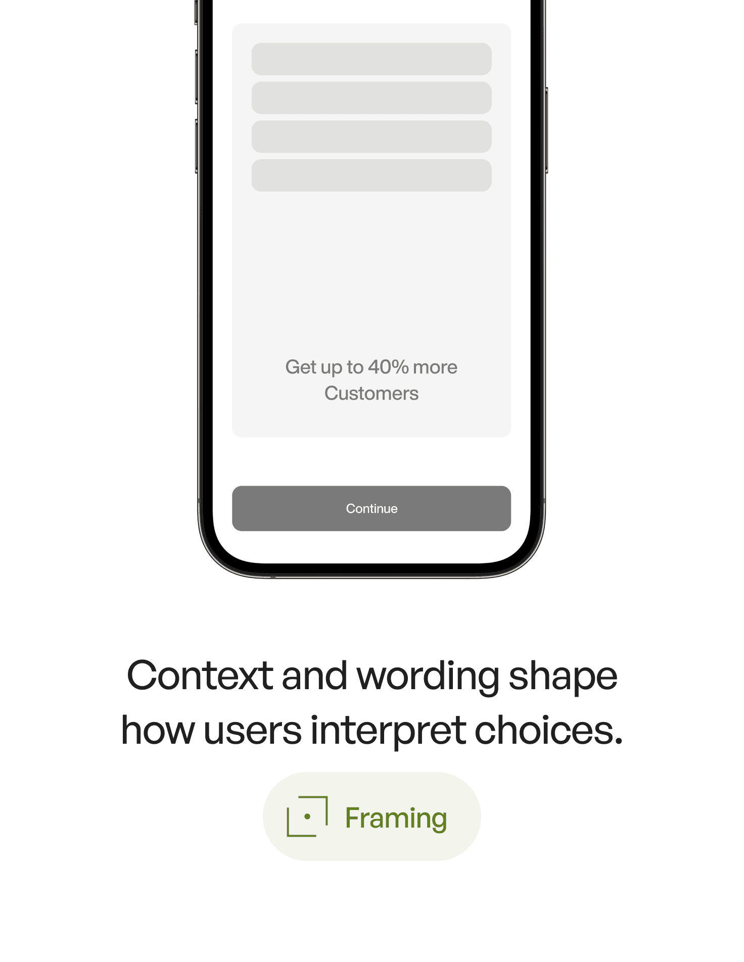 Framing in UX design