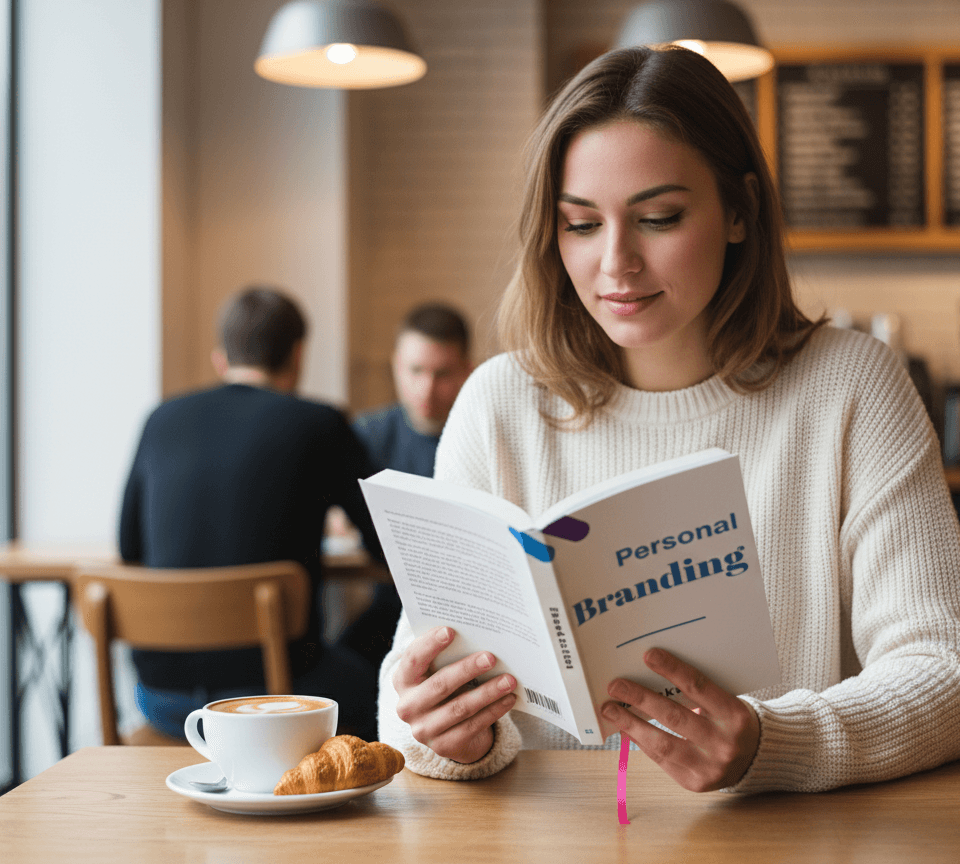 person reading the book