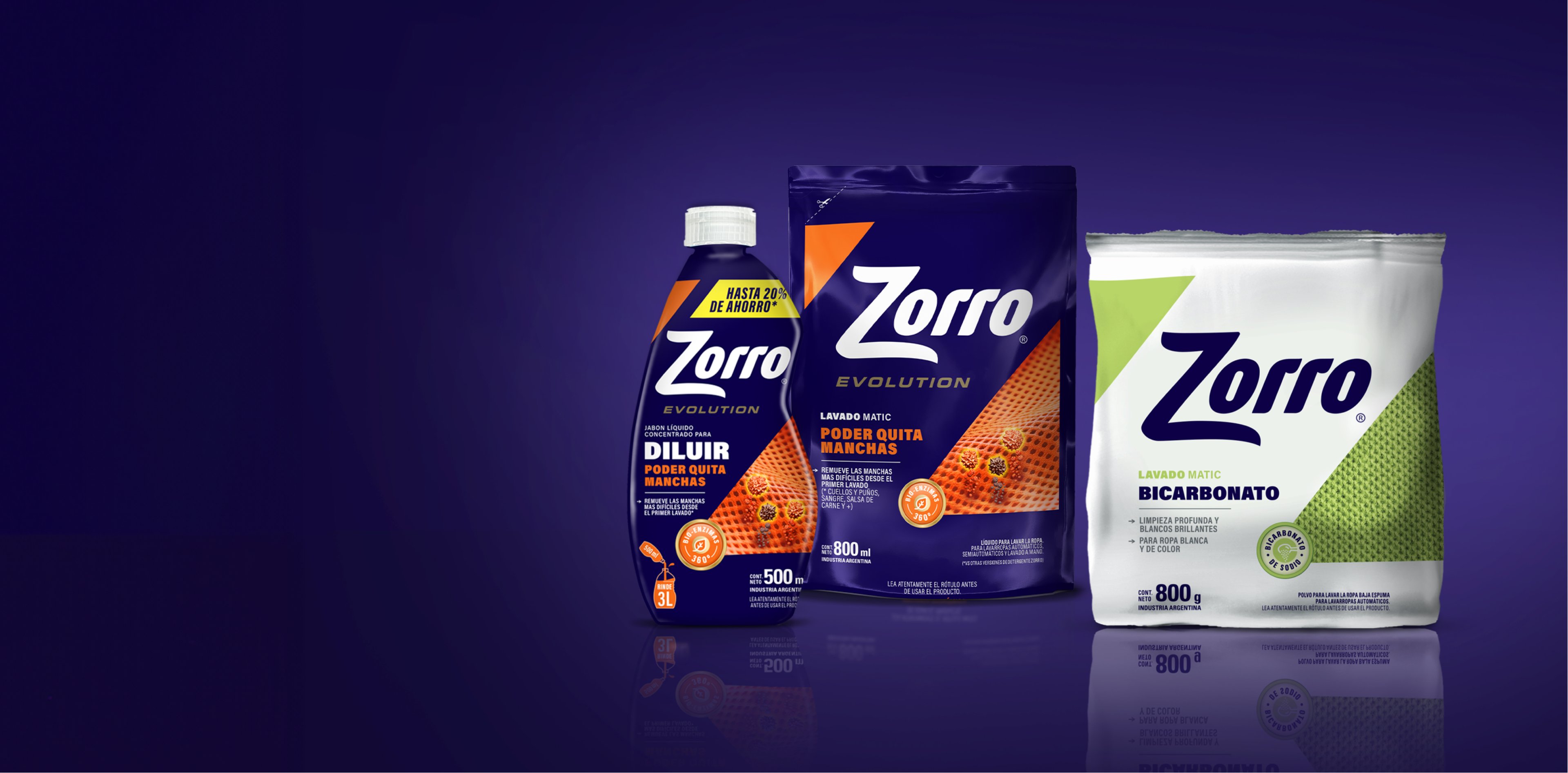 Two packages of a product displayed against a dark purple background, featuring a modern design and branding.